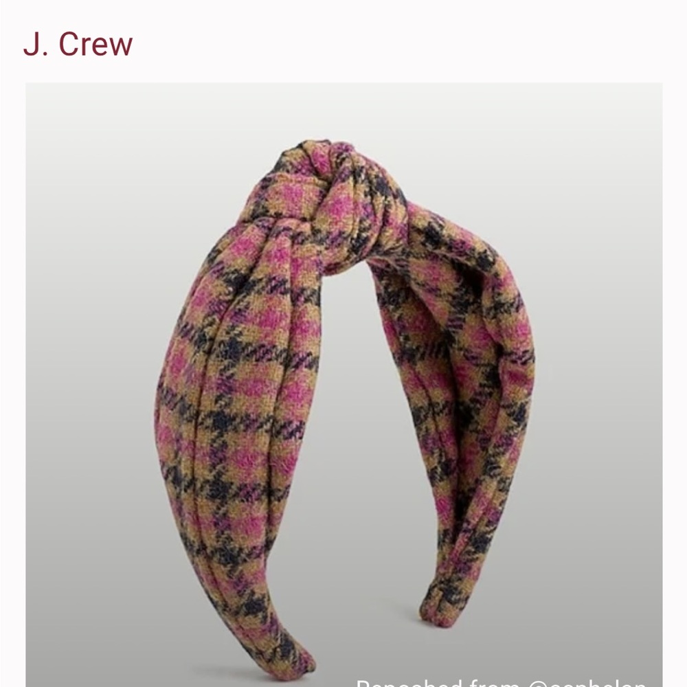 NWT J. Crew Tweed Wool British Abraham Moon Knot Headband. New With Tags